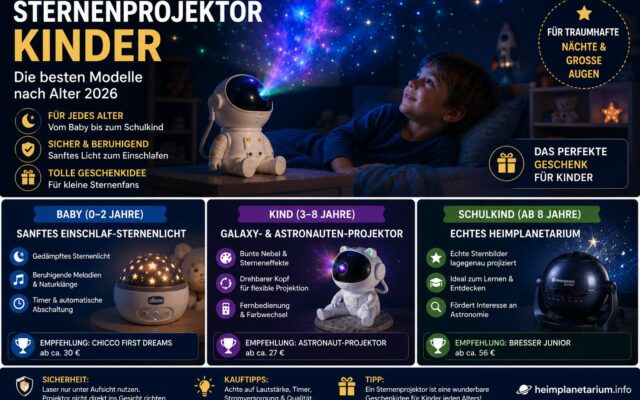 Sternenprojektor Kinder: beste Modelle nach Alter 2026