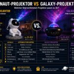 Astronaut-Projektor vs Galaxy-Projektor 2026 Vergleich mit Kinderzimmer, App-Steuerung, Laser-Sternen und Galaxy-Effekten