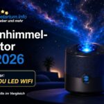 Sternenhimmel-Projektor Test 2026 mit SUPPOU LED WIFI als Testsieger und Galaxy-Projektion im dunklen Zimmer