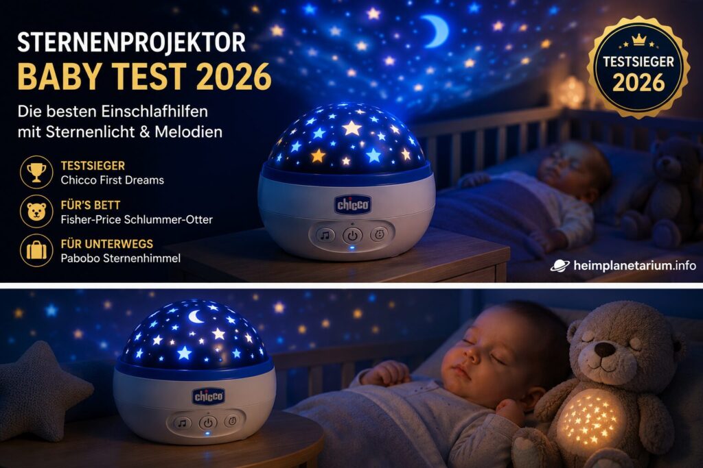 Sternenprojektor Baby Test 2026 mit Chicco First Dreams als Einschlafhilfe im Babyzimmer