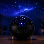 Bresser oder National Geographic Planetarium im direkten Vergleich, zwei Heimplanetarien nebeneinander auf einem Tisch, die Sterne an die Decke projizieren.