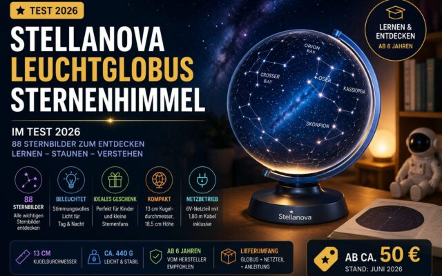 Stellanova Leuchtglobus Sternenhimmel Test 2026 im Check